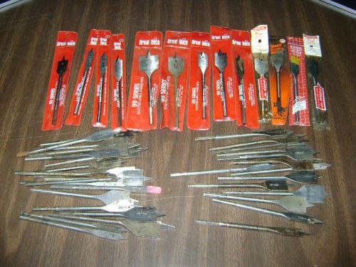 Mix lot size wood drill bits paddle bits spade bits various sizes lot for sale