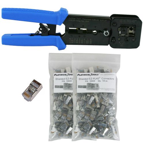 Platinum tools 100054 ez-rjpro hd crimp tool, ez-rj45 cat5e cat6 200 connectors for sale