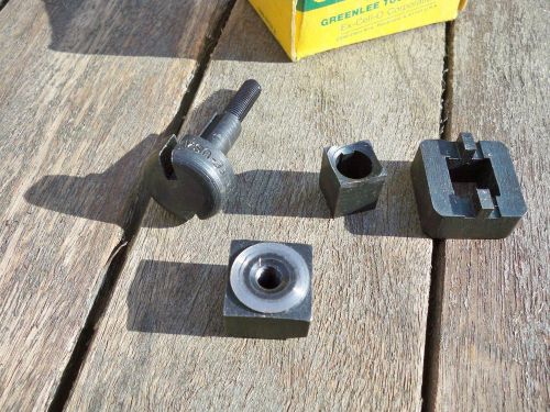 Greenlee 1/2&#034; 12.7 mm square metal punch set for sale