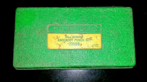 USED GREENLEE BALL-BEARING KNOCKOUT PUNCH SET 735BB