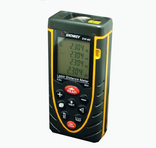New 80m laser distance meter rangefinder tape measure bubble level tool h for sale
