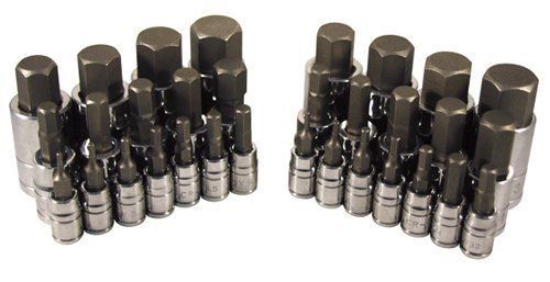 Atd tools 32 piece master hex bits socket impact tools set sae metric shop work for sale
