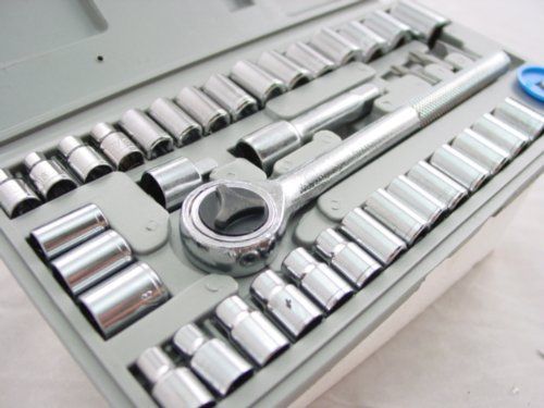 Tool kit - 40 piece socket set w. sae &amp; metric + case for sale