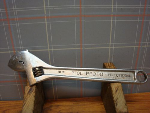 Vintage used 710l proto professional  10&#034; h 2403 click-stop adjustable wrench for sale