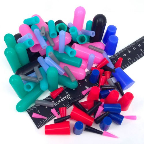 98pc high temp silicone rubber powder coating paint end cap &amp; tapered plug kit for sale