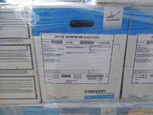 Interpon JN411QF Interpon 600 BLACK RIVER Powder Coat Coating 55lbs New