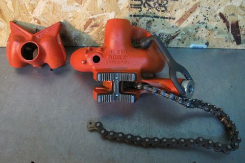 Ridgid no. 560 stand chain vise  1/8 to 5&#034; pipe for sale