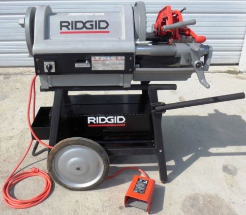 Ridged pipe threader w/ wheel &amp; cab stand 1224, 120v, 15.0a, 12/36 rpm for sale