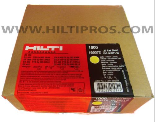(10) hilti box of 1000 shots 6.8/11 m .27 caliber yellow cartridge, brand new for sale
