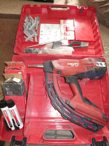 Hilti Gas Actuated Fastening Gun / Nail Fastener GX-120. W/ Case, Nails &amp; Extras
