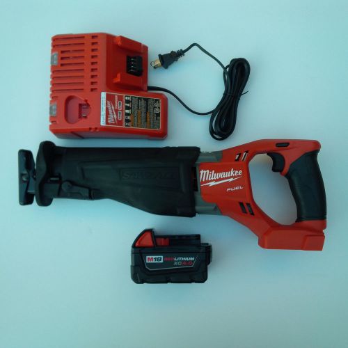 Milwaukee fuel 2720-20 18v sawzall, (1) 48-11-1840 4.0 battery, charger m18 saw for sale