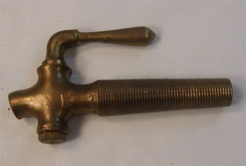 ANTIQUE SOLID BRASS HIT &amp; MISS STEAM ENGINE TRAIN DRAIN VALVE COCK 1/2&#034; NICE