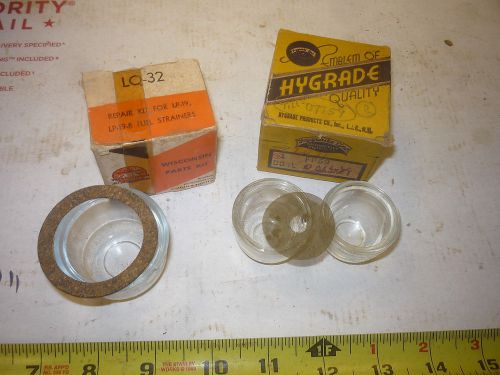 3  NEW OLD STOCK WISCONSIN GAS ENGINE PART FUEL SEDIMENT BOWL GLASS