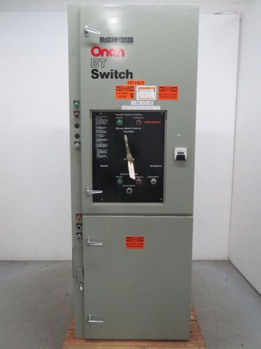 Mcgraw-edison 306-2749 onan bt 400a 480v-ac generator transfer switch b361531 for sale