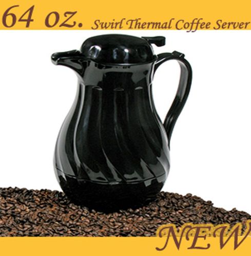 64 oz SWIRL BLACK or WHITE THERMAL COFFEE SERVER CARAFE