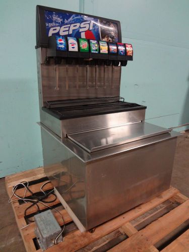 &#034;cornelius&#034; commercial drop-in  8 flavors soda dispenser with ice bin/cold plate for sale