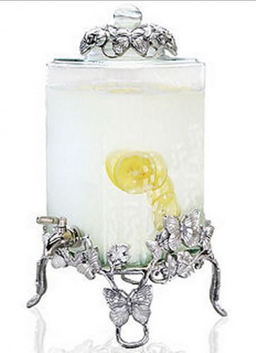 ARTHUR COURT Butterfly Beverage Server Dispenser 2.5 Gallons Party Cater Wedding
