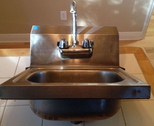 NSF Stainless Steel Hand Sink Wall Deck Mount w/ Faucet