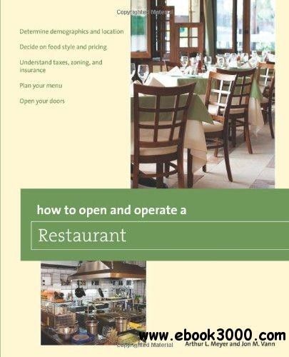 How to Open and Operate a Restaurant Book Business Manual Start Up BBQ Hamburger
