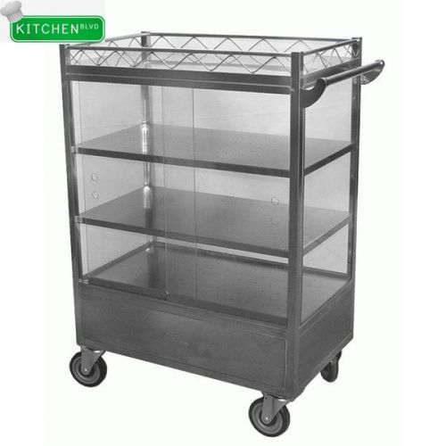 Stainless Steel Dim Sum Cart with warmer 18&#034;W x 30&#034;L