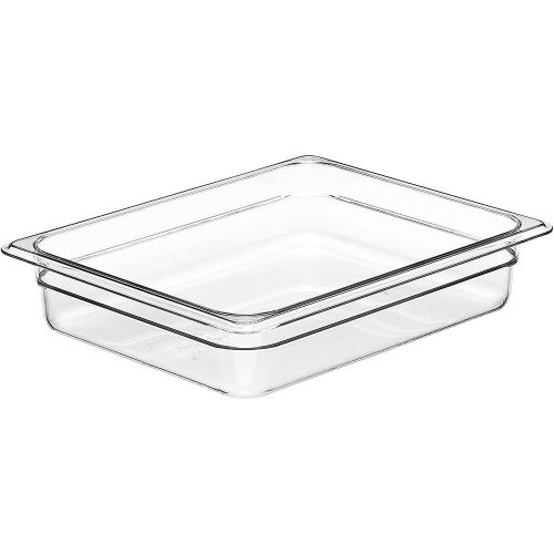 Cambro 1/2 gn food pan, 2-1/2&#034; deep, 6pk clear 22cw-135 for sale