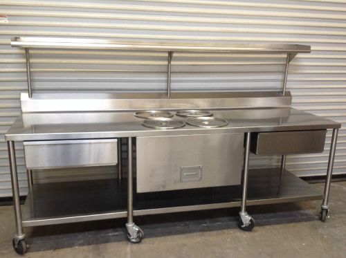 96&#034; stainless steel table food prep work station #2093 commercial restaurant nsf for sale