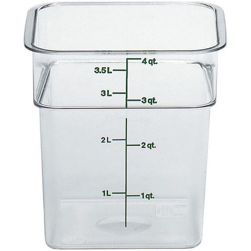 CAMBRO 4 QT. CAMSQUARE FOOD STORAGE CONTAINERS, 6PK CLEAR 4SFSCW-135