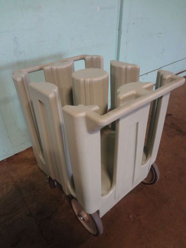 Commercial heavy duty &#034;cambro&#034; 9&#034; plate holder/dispenser/carrier poly cart/caddy for sale