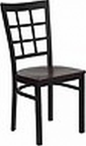 NEW METAL DESIGNER RESTAURANT CHAIRS W MAHOGANY WOOD SEAT*** LOT OF 24 CHAIRS***