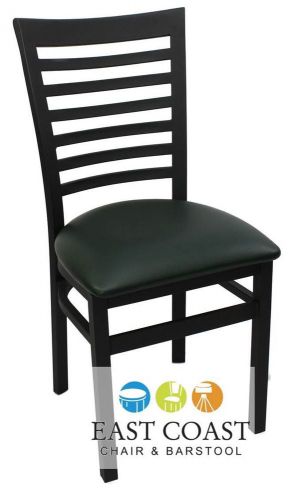 New gladiator full ladder back restaurant chair with green vinyl seat for sale