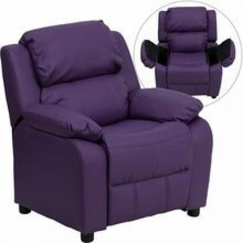 Flash Furniture BT-7985-KID-PUR-GG Deluxe Heavily Padded Contemporary Purple Vin
