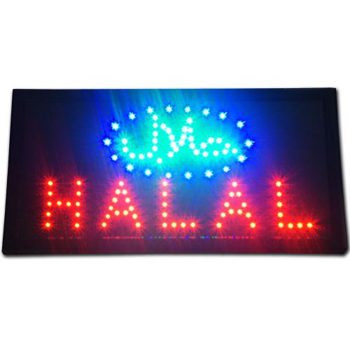 HALAL sign LED arabic Store Open shop Deli meat Islamic neon restaurant muslim