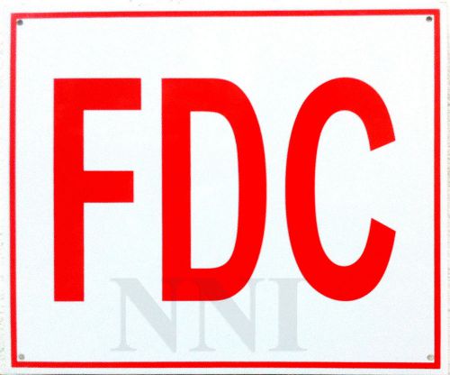 Fdc (fire department connection) aluminum  sign 10&#034; x 12&#034; for sale