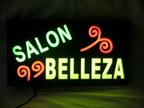 LED Open Sign Neon Salon Belleza LED Acrylic Letrero para Negocio LED Salon NEW