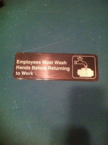 Bathroom Sign Employees Must Wash Hands Before Returning To Work