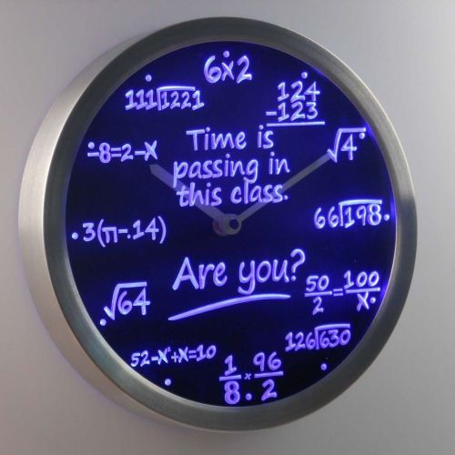 LED Wall Clock Time is Passin Funny Humor Beer Cafe Bar Restaurant Neon nc0463-r