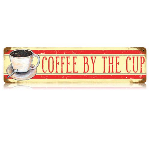 Vintage Style Coffee By The Cup Sign
