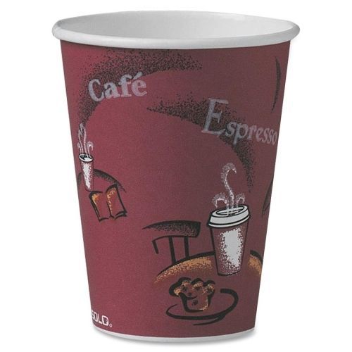 SLO12BI0041 Paper Hot Cup, 12 oz., 300/CT, Maroon