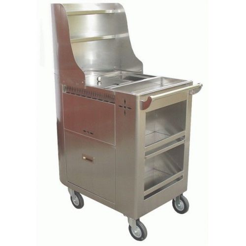 Stainless steel boil cart for dim sum soup hk style for sale