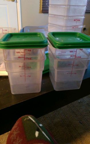 CAMBRO 4 QT FOOD STORAGE CONTAINER SQUARE CLEAR:   Qtty: Lot of  4