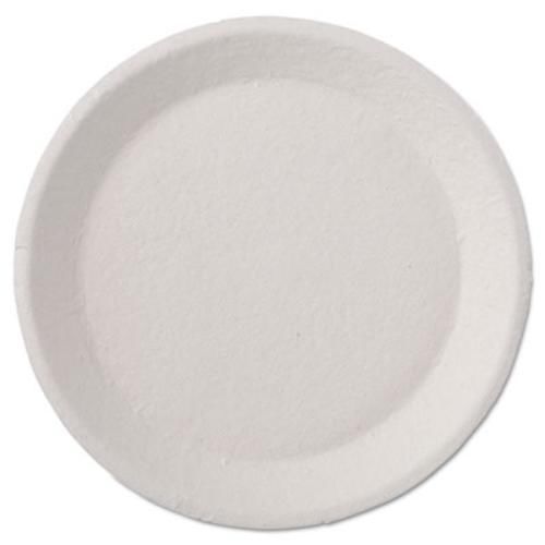 Huhtamaki ace savaday molded fiber dinnerware, plate, 9&#034; dia, white, 125/pack, 4 for sale