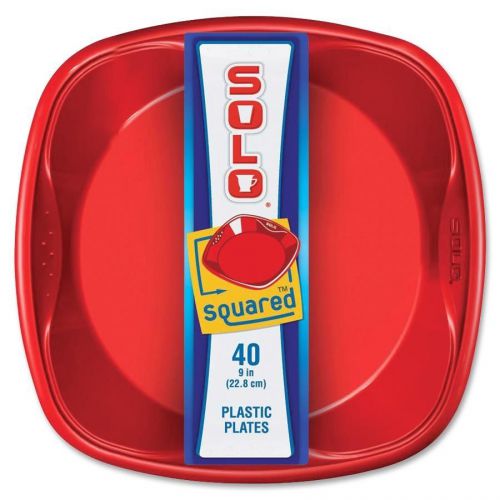 Solo Table Ware - 9&#034; Length X 9&#034; Width Plate - Plastic - (sqp9400005ct)