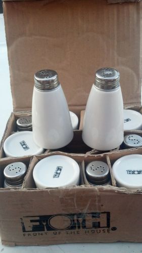 6 Sets of 2 Front of the House 6 Salt and 6 Pepper Shakers Commercial Restaurant