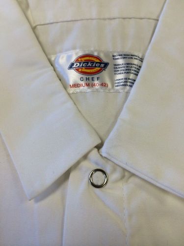Chef Economy Kitchen Shirt Dickies 20302 Restaurant Snap  Button Uniform M NWT