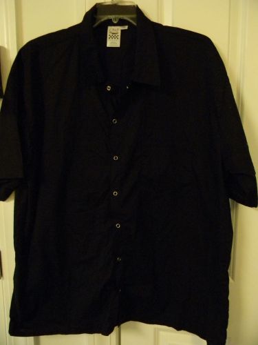 Chef Revival Short Sleeve Black Cook&#039;s Shirt 2XX