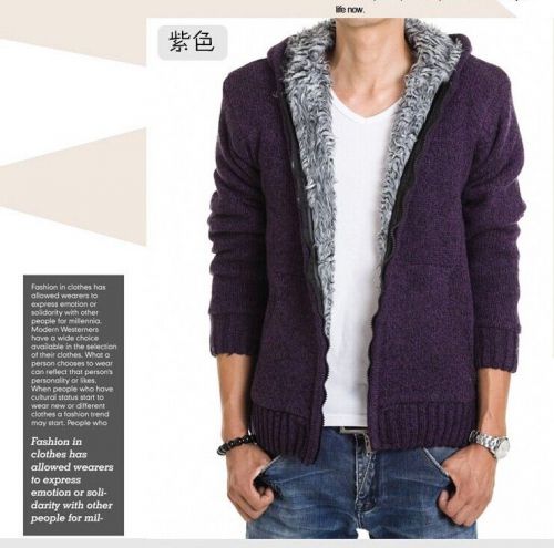 New korean men&#039;s jackets men down jacket short coat plus velvet hooded sweater for sale