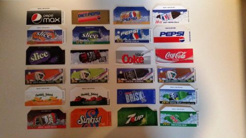 (24) Coke or vending machine vending label variety pack