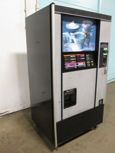 &#034;AUTOMATIC PRODUCTS&#034; H.D. COMMERCIAL COFFEE VENDING MACHINE w/BILL/COIN ACCEPTOR