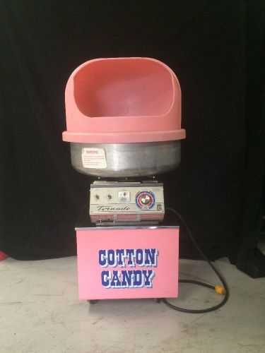 Gold medal tornado cotton candy floss machine dual 7&#034; 3005ss with stand &amp; bubble for sale