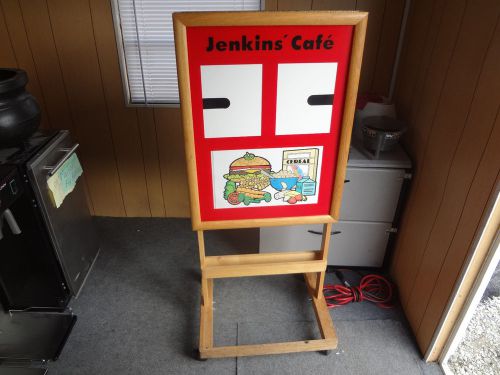 Rolling menu board or sign holder #223